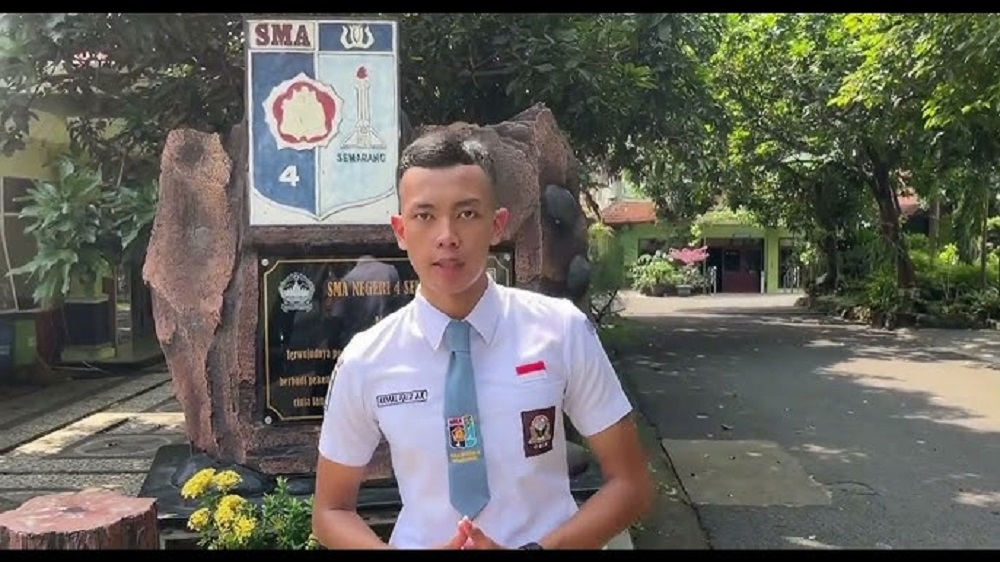 Akmal Faiz Ali Khadafi , siswa SMAN 4 Semarang, Jawa Tengah yang menjadi anggota Paskibraka pada upacara detik-detik Proklamasi di Ibu Kota Nusantara (IKN) Kalimantan Timur, Jumat (17/8/2024)