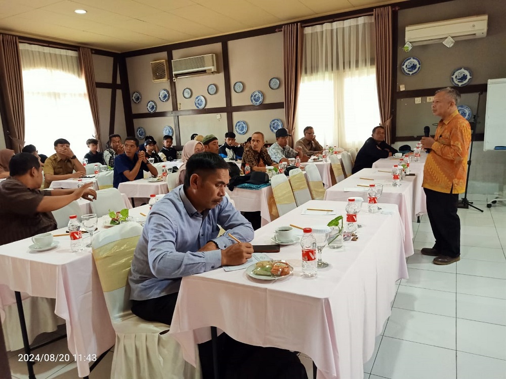 Pelatihan pengelolaan desa wisata di Sevilla Resort Sawangan, Kabupaten Magelang, Selasa (20/8/2024).