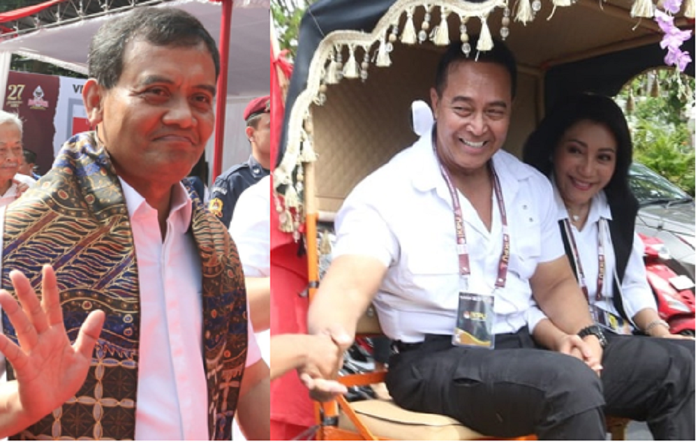 Calon Gubernur Jateng Ahmad Luthfi (kiri) dan Andika Perkasa