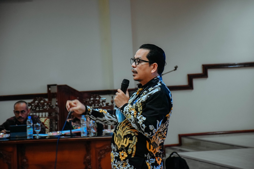 Ketua Satgas Koordinasi dan Supervisi Pencegahan (Korsupgah) Wilayah III-1 KPK RI Maruli Tua Manurung dalam paparannya pada acara koordinasi dan pemantauan tindak lanjut pada Pemkab Wonosobo