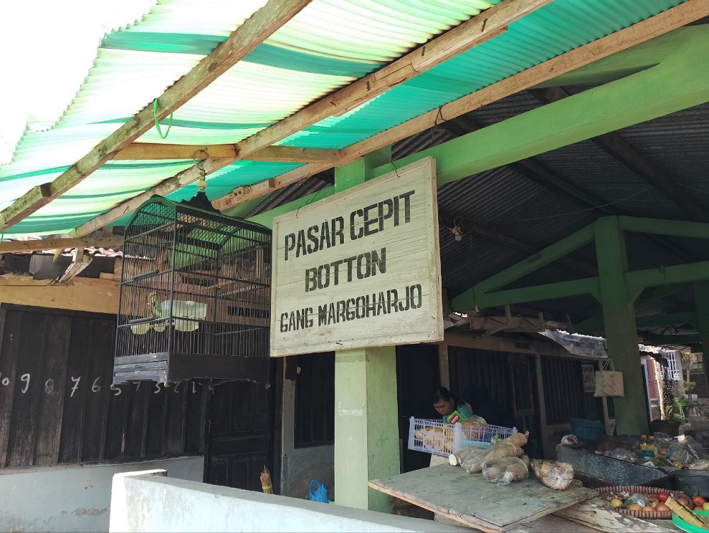 Pasar Cepit di Kampung Botton, Kelurahan Magelang, Magelang Tengah yang sepi pengunjung, Rabu (4/9/2024).