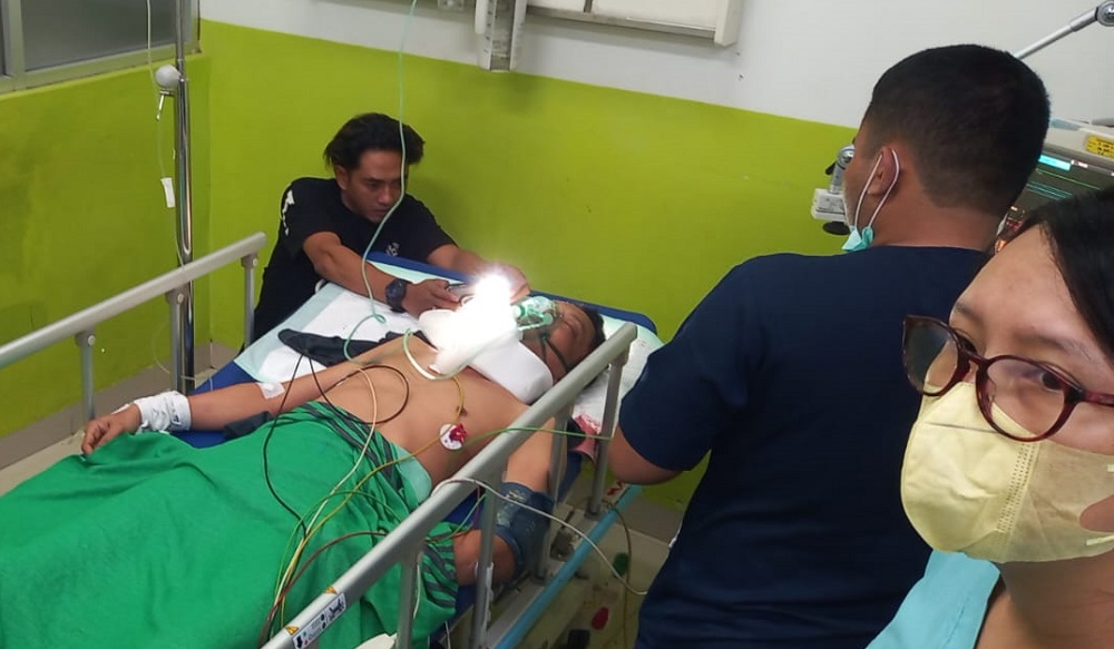 Korban Tunggul Destiono dirawat di RSUP dr Kariadi, Semarang, Minggu (8/9/2024)