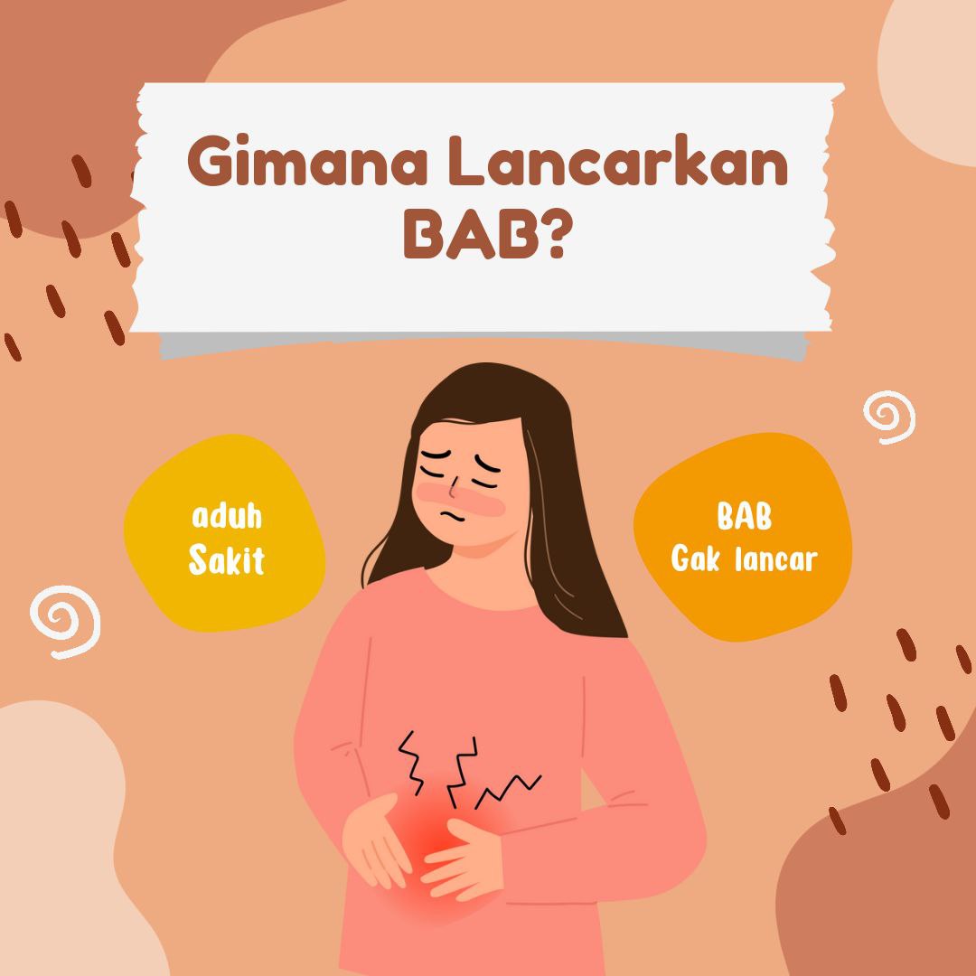 BAB: Ilustrasi orang dengan BAB yang terganggu.
