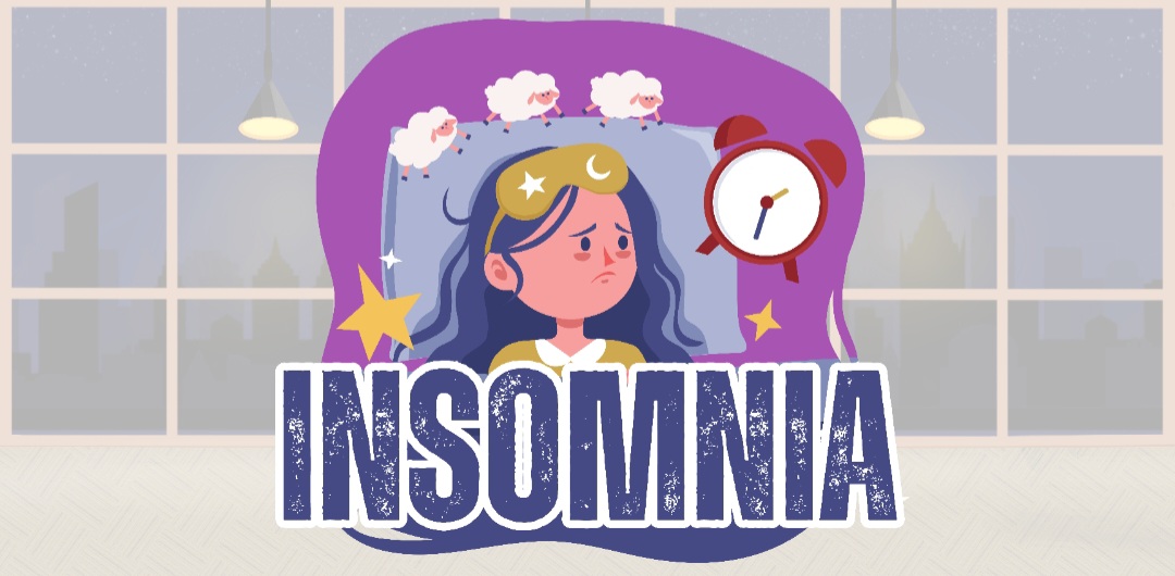 ilustrasi wanita sedang mengalami insomnia