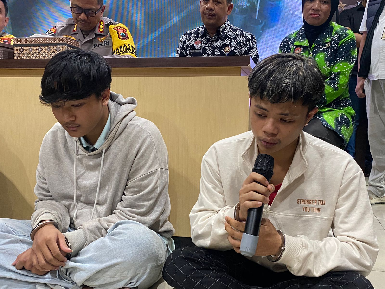 Dua dari tiga pelaku utama pembacokan yang sangat sadis