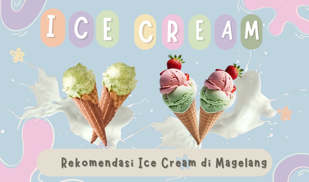 Menu Ice Cream Con Varian Rasa Matcha dan Strobery