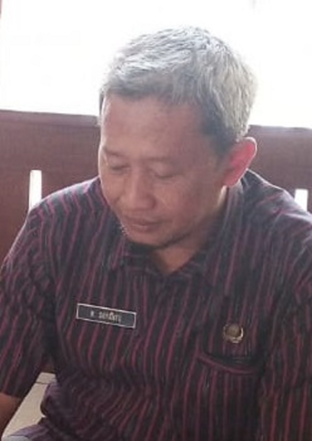 Sekretaris Kelurahan Tidar Selatan Suyanto