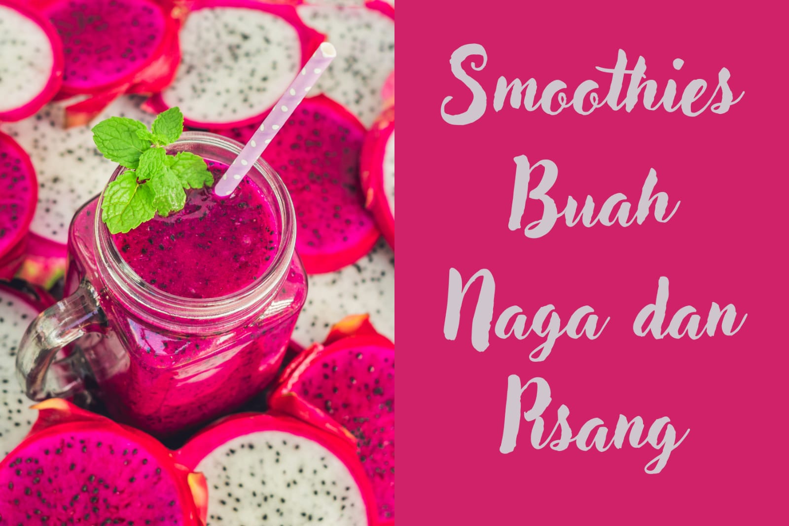 Smoothies buah naga dan pisang, baik untuk menurunkan berat badan.