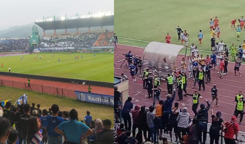 Bobotoh menyerang steward usai pertandingan