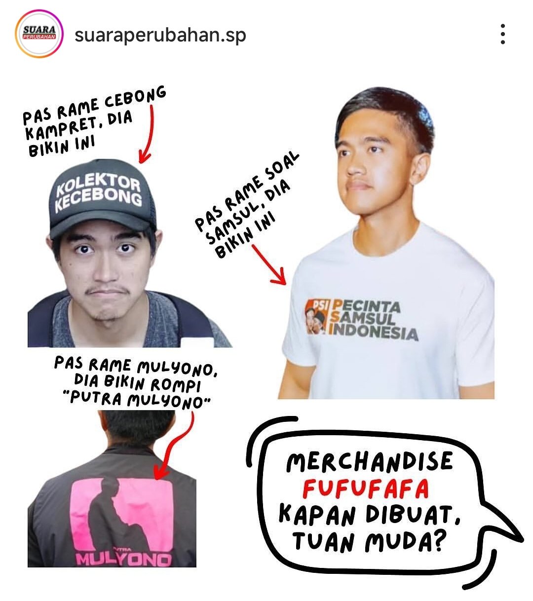 Postingan Instagram Suaraperubahan.sp