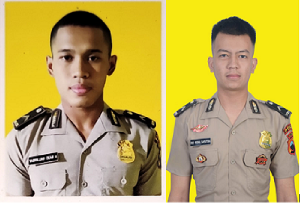 Bribda Vabrillian Dean Artono (kiri) dan Bribda  Rio Risna Saputra