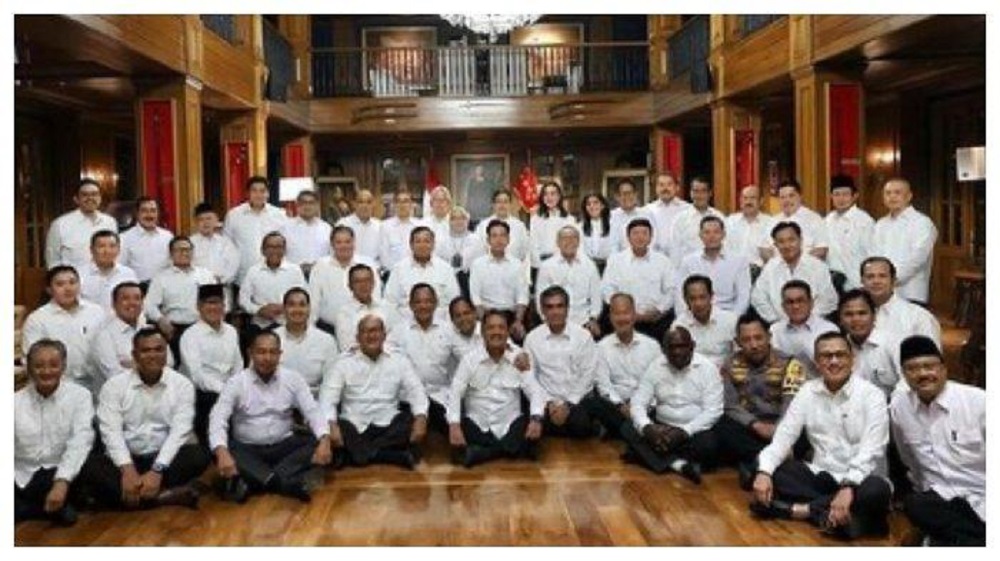 Calon menteri kabinet Prabowo Subianto-Gibran Rakabuming Raka mengikuti pembekalan.