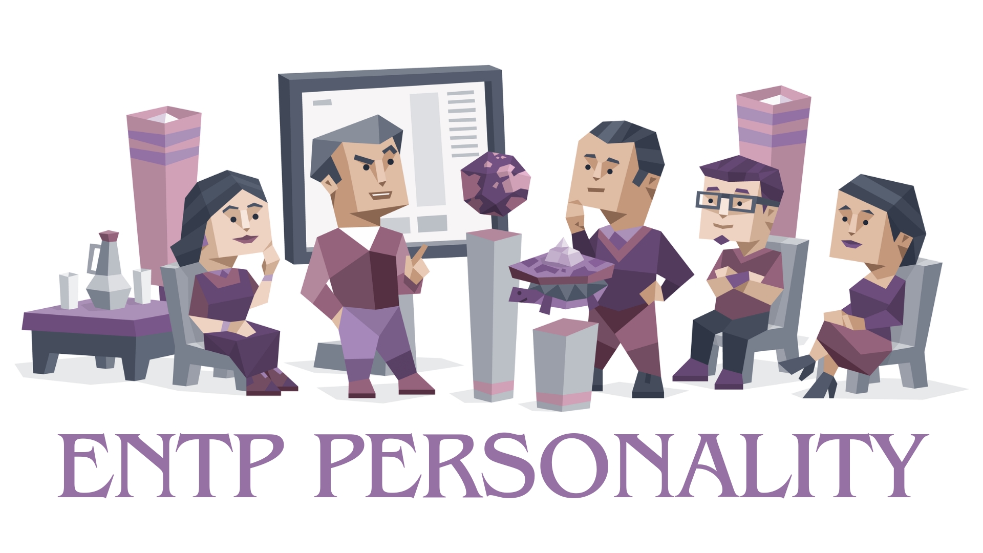 ENTP (Debater) adalah tipe kepribadian yang ekstrovert, intuitif, berpikir logis, dan prospektif.