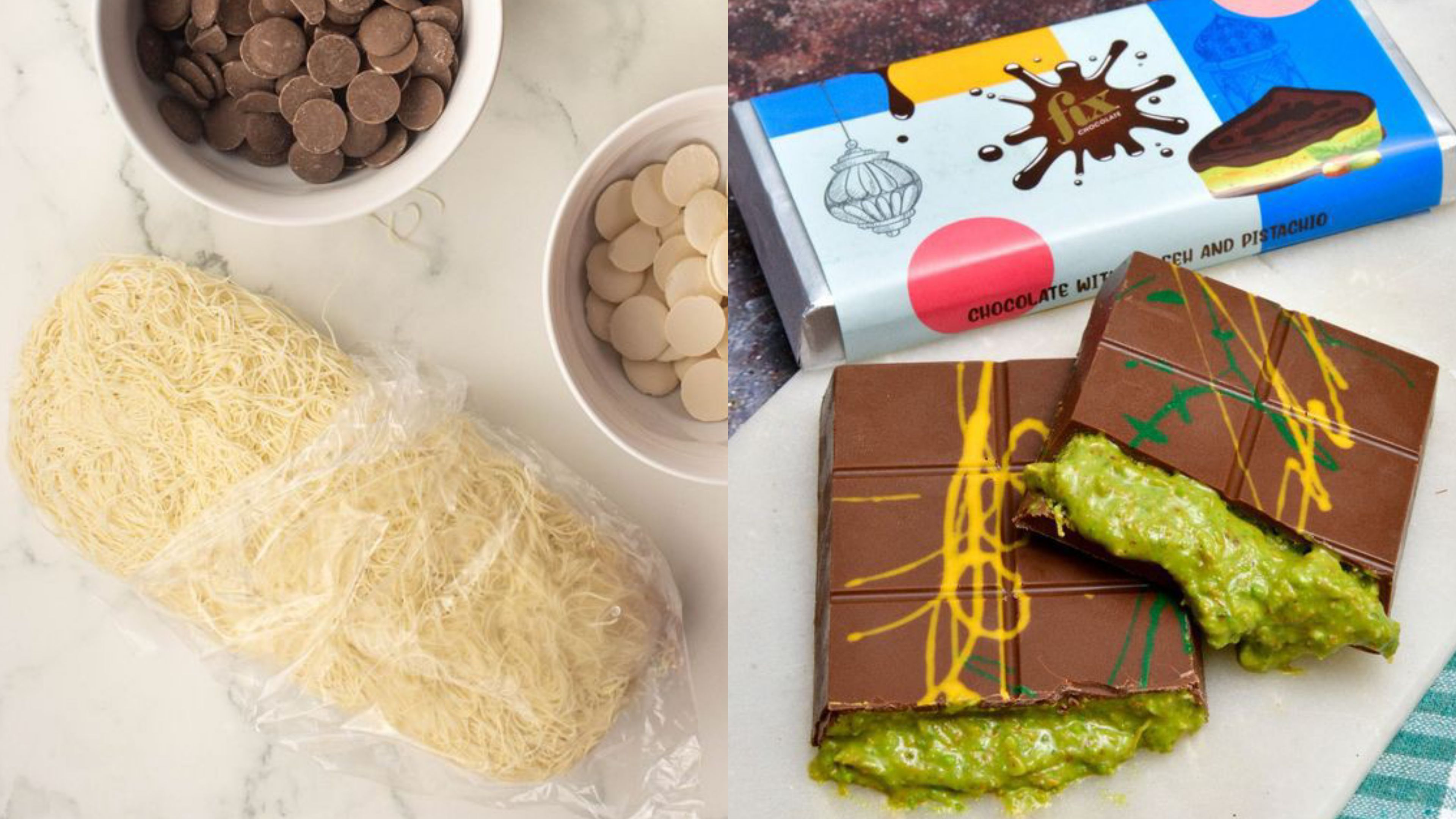 Kunafa yang menjadi isian cokelat viral asal Dubai