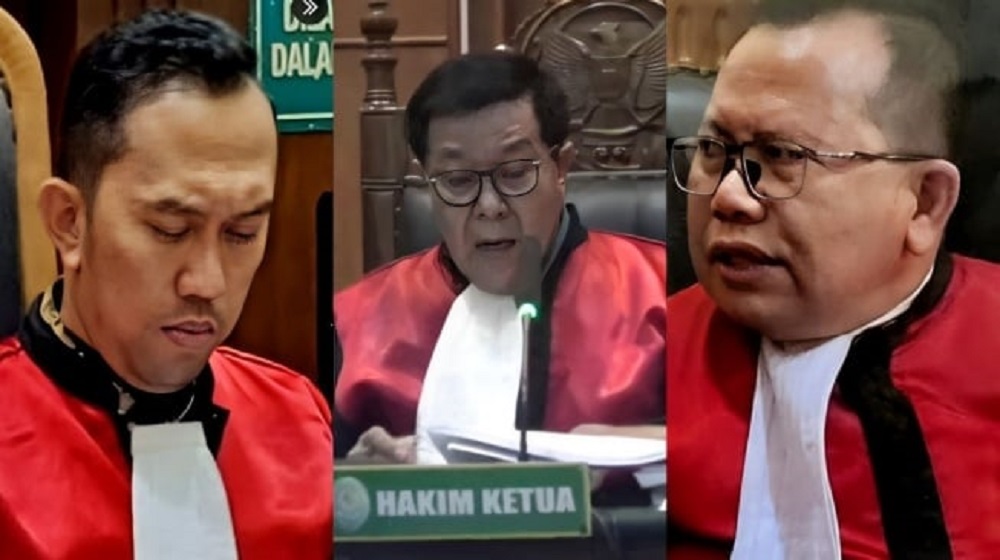 Tiga hakim pembebas Ronald Tannur, terdakwa kasus pembunuhan Dini Sera Afriyanti yang terkena OTT Kejagung: Heru Hanindyo, Erintuah Damanik, dan Mangapul.