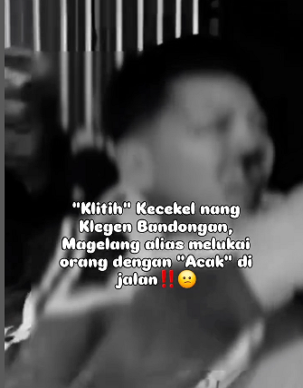 Pelaku klitih yang diamuk massa di Klegen, Kecamatan Bandongan, Kabupaten Magelang, Selasa (5/11/2024) dini hari.