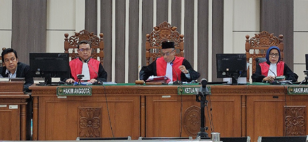 Suasana sidang pemeriksaan terdakwa Bambang Suprabowo di Pengadilan Tipikor Semarang, Senin (11/11/2024).