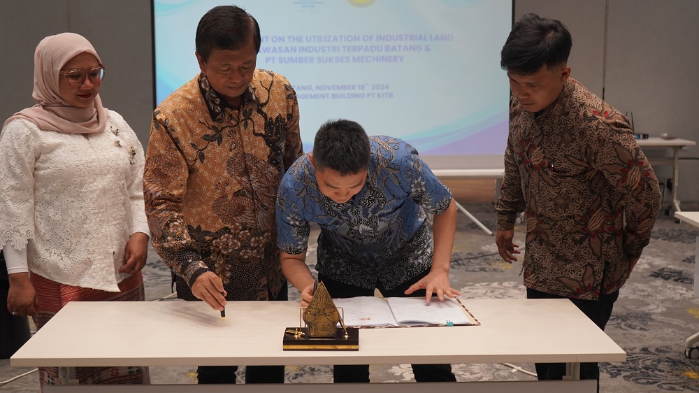 Penandatanganan kerja sama yang dilakukan di Kawasan Industri Terpadu Batang (KITB).