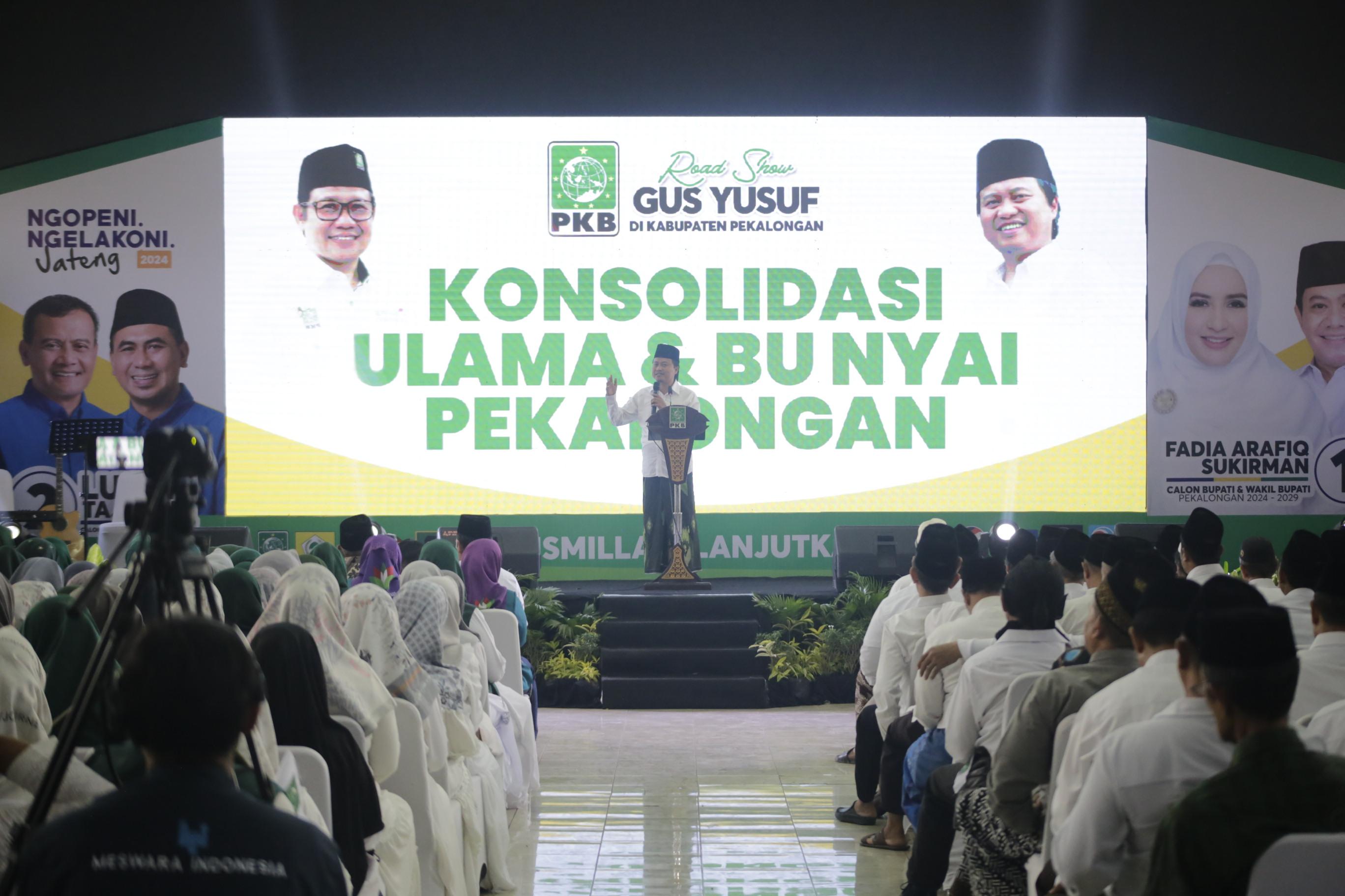 Ketua DPW PKB Jateng Gus Yusuf ketika konsolidasi di Kabupaten Pekalongan beberapa waktu lalu.