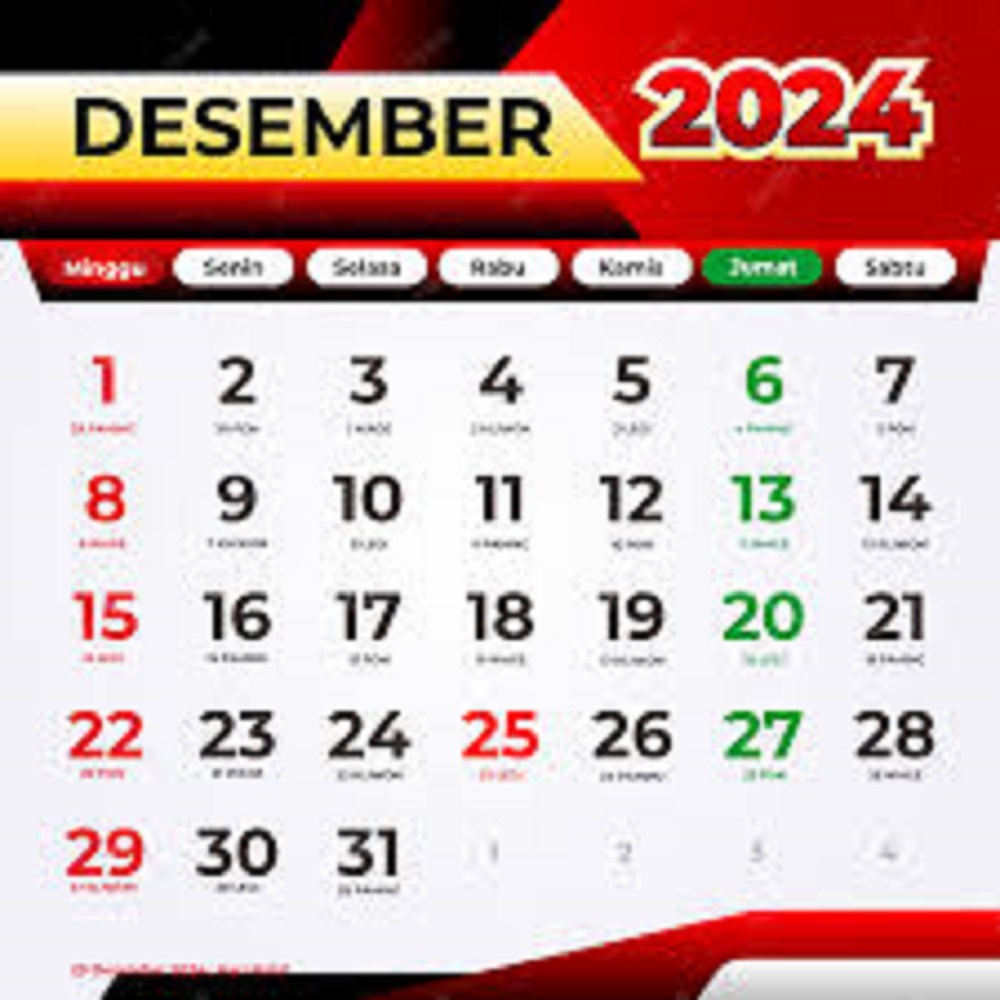 Kalnder Bulan Desember 2024