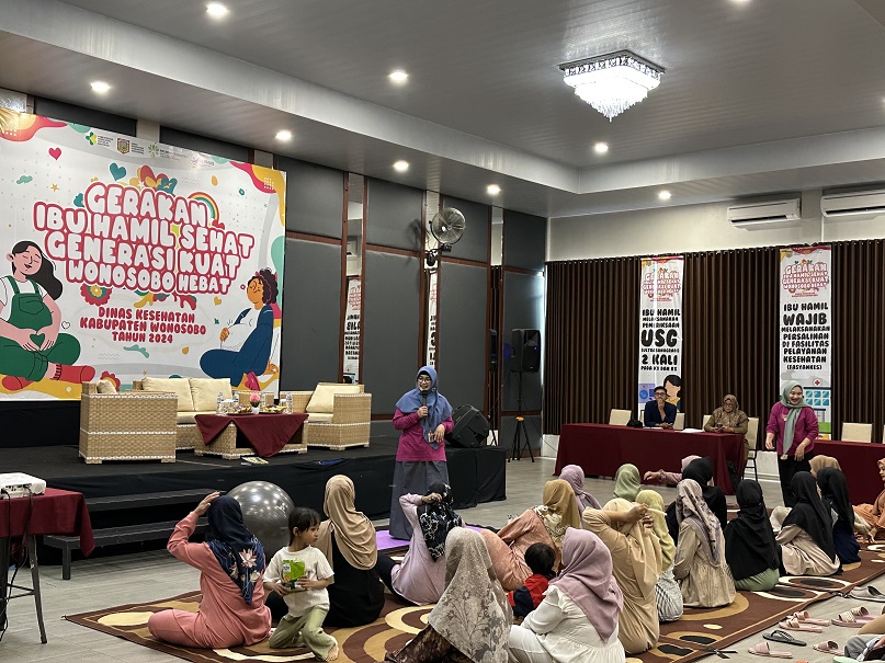 Ibu hamil mengikuti kegiatan Gerakan Ibu Hamil Sehat, Generasi Kuat Wonosobo Hebat yang diadakan di Ballroom Aroma Resto, kemarin (2/12/2024).