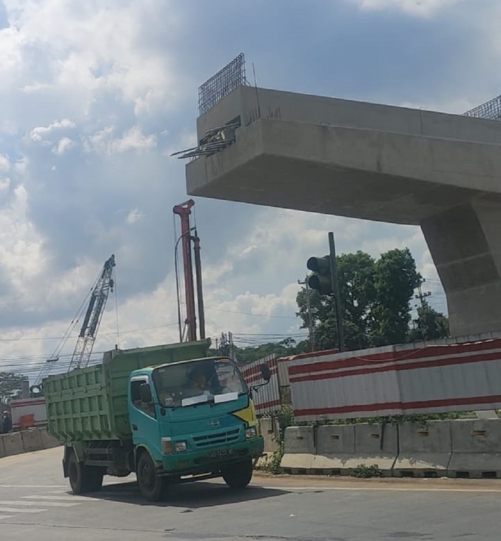 Pembangunan simpang susun di Tol Bawen-Jogja di Bawen, Kabupaten Semarang