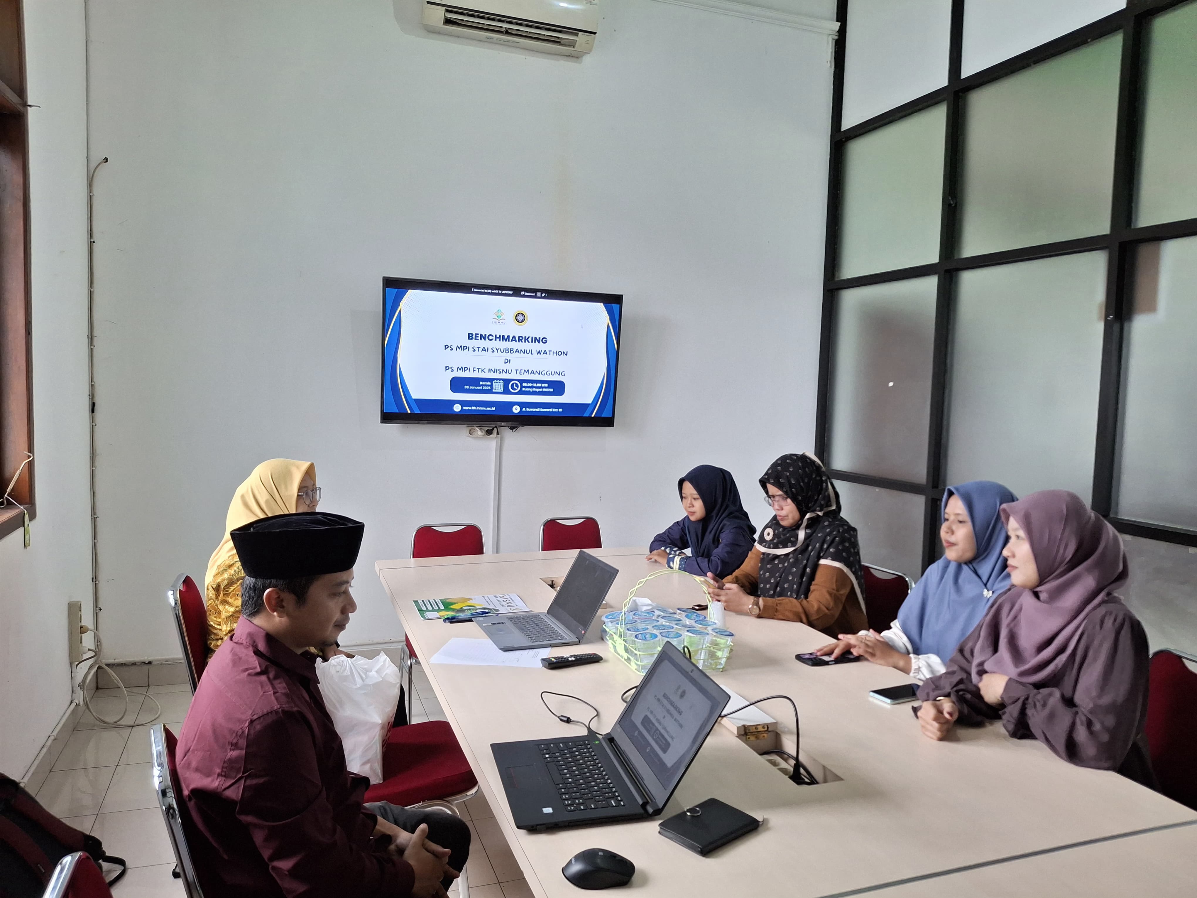 Prodi Studi Manajemen Pendidikan Islam (MPI) STAI Syubbanul Wathon Magelang mengadakan benchmarking di INISNU  Temanggung, Kamis (9/1/2025).