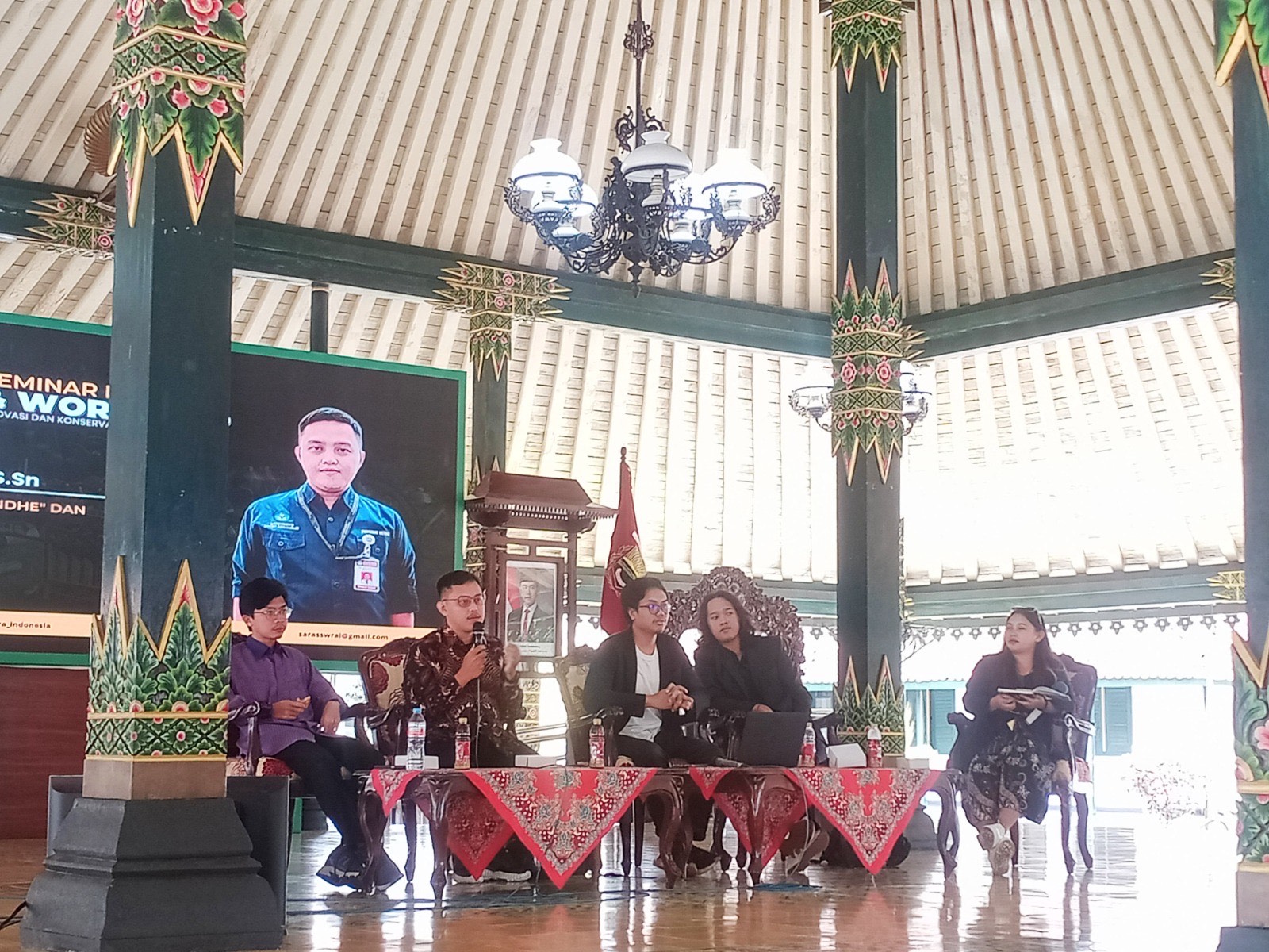 Seminar Inovasi dan Konservasi Kesenian Tradisi yang diselenggarakan Komunitas Seni Saras Swara Indonesia  di Pendopo Selatan, Rabu (8/1/2025).