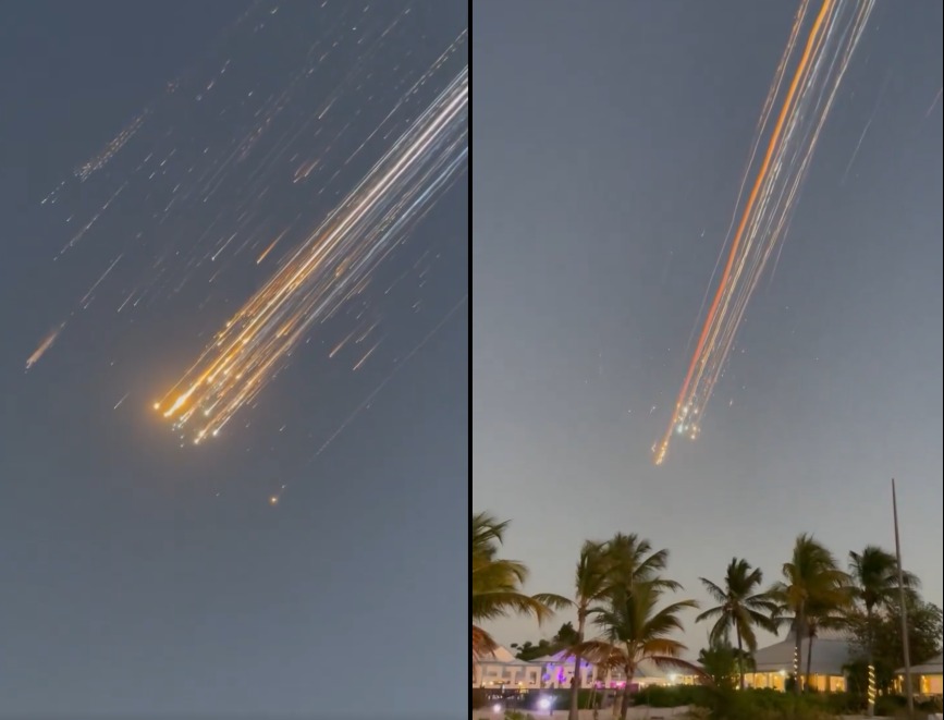 Pemandangan yang menyerupai hujan meteor dengan intensitas tinggi dan durasi yang cukup lama.