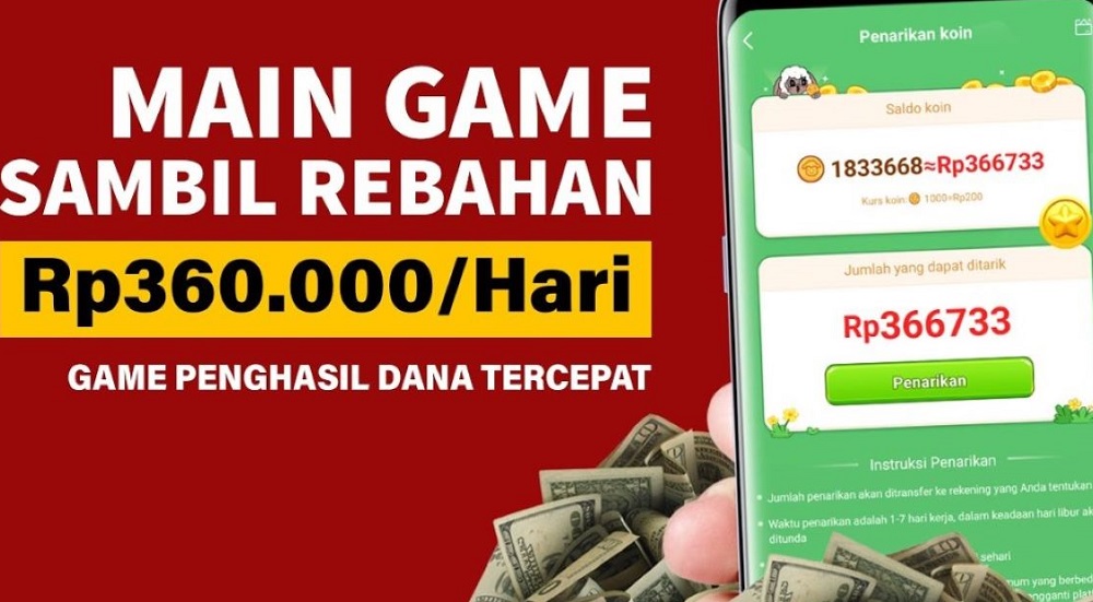 Dengan bermain game ini, kamu bisa mendapatkan uang sambil rebahan atau santai di rumah.
