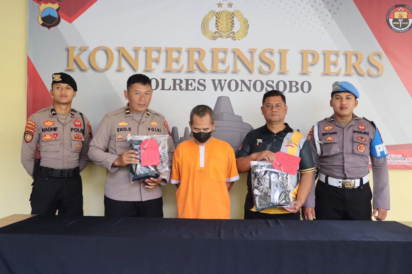 Tersangka pencabulan ditangkap petugas Polres Wonosobo.