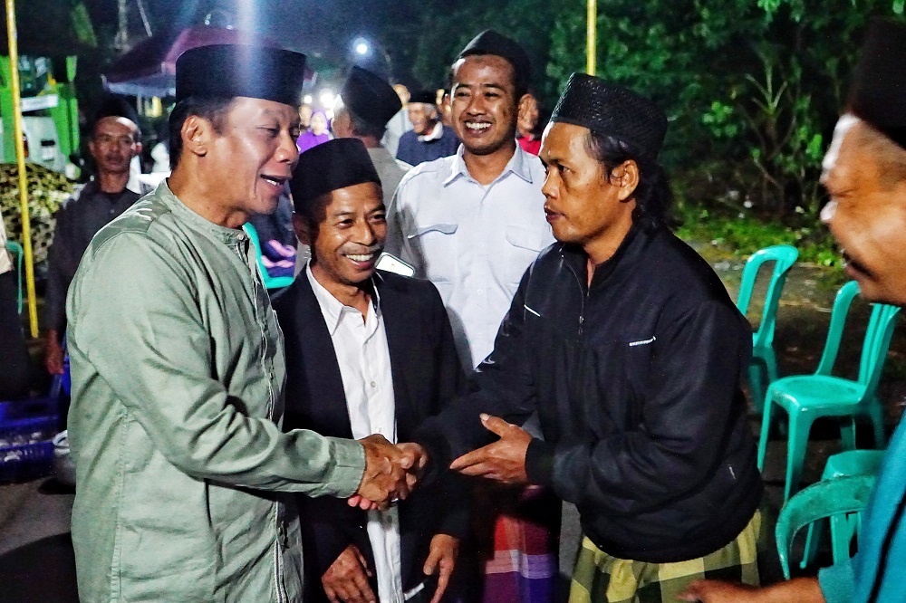 Wakil Bupati Magelang Sahid saat menghadiri acara tasyakuran Akhirussanah Taman Pendidikan Alquran TPQ Al-Chusna Ke-23.