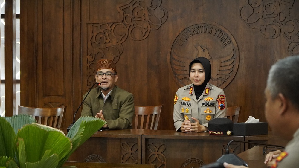 Kapolres Magelang Kota AKBP Anita Indah Setyaningrum melakukan silaturahmi ke Untidar Magelang, Rabu (5/3/2025).