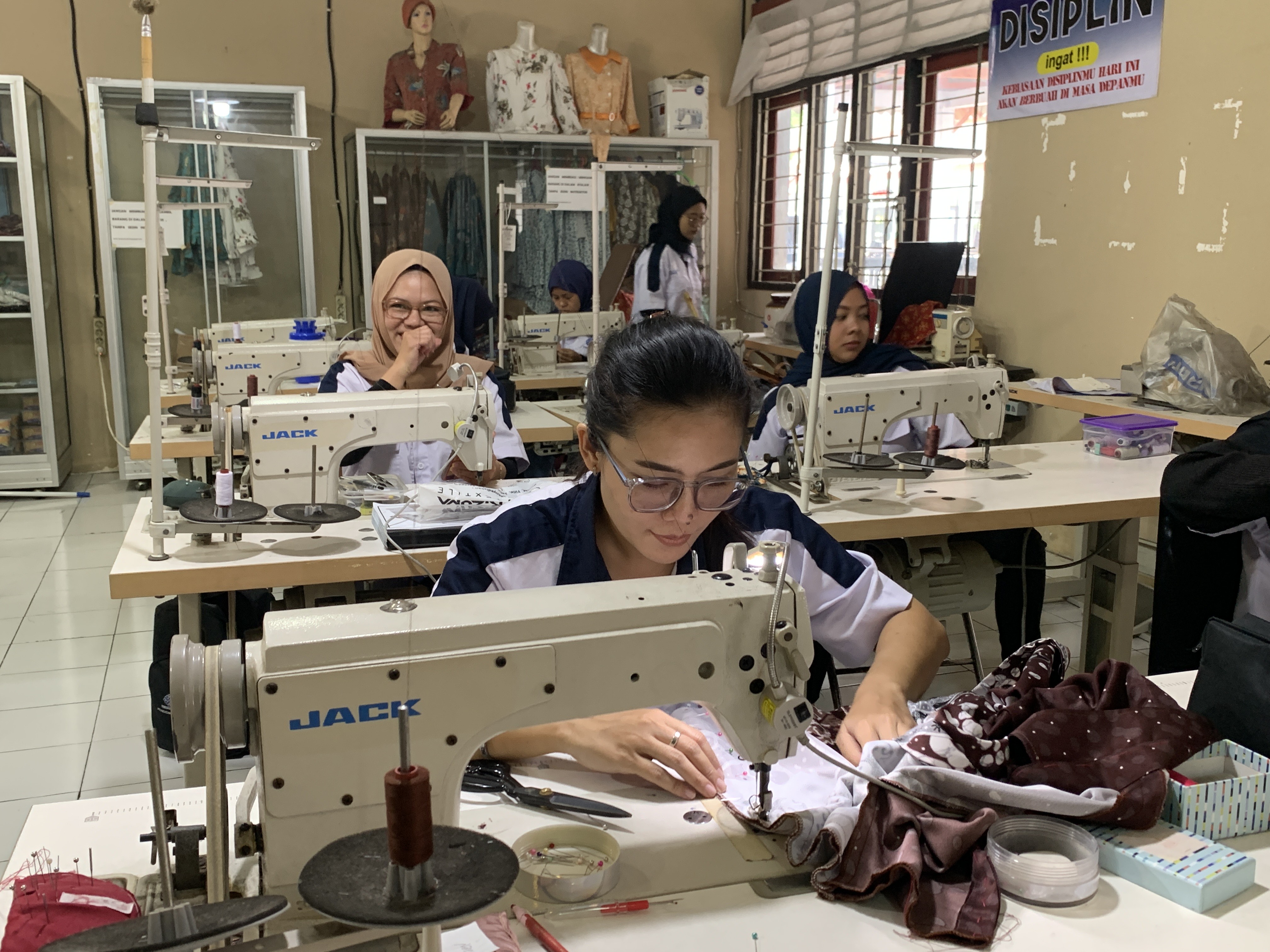 Para peserta pelatihan kerja di BLK Dinperinaker Temanggung.
