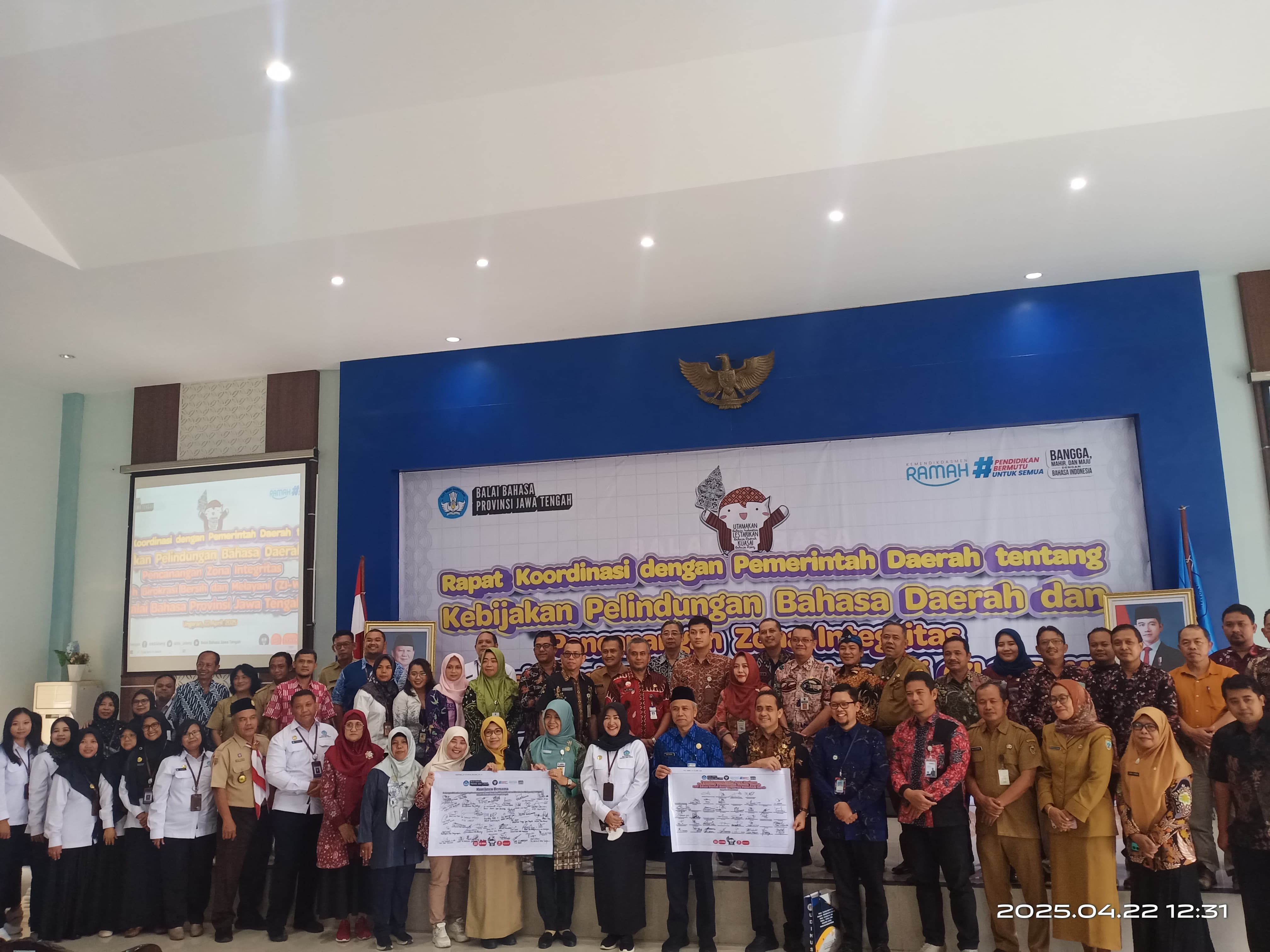 Balai Bahasa Provinsi Jawa Tengah mengadakan rapat koordinasi dengan pemerintah daerah, Selasa (22/4/2025).