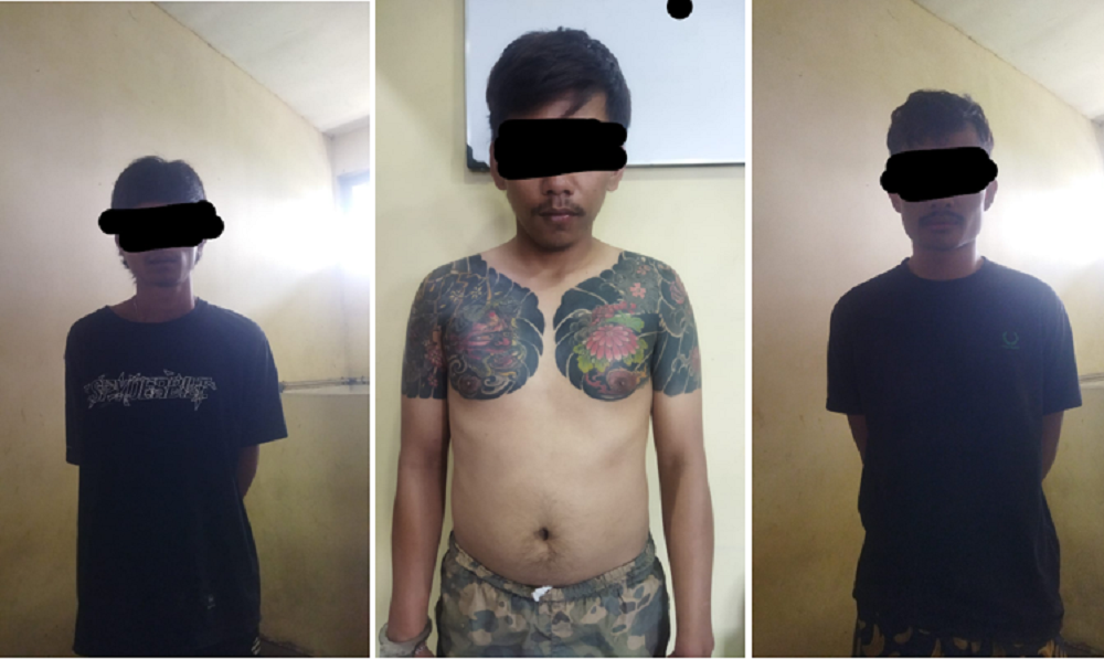 Tersangka DVY, DS, dan RR, yang diamankan aparat Resmob Polresta Magelang.