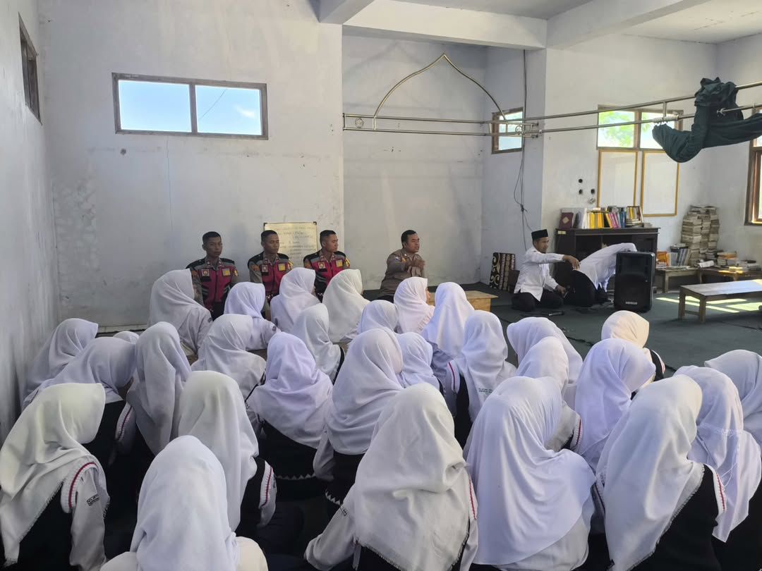 Kegiatan sosialisasi pencegahan bullying yang diadakan Polres Temanggung di MTs Mondoretno, Bulu, kemarin (29/4/2025).