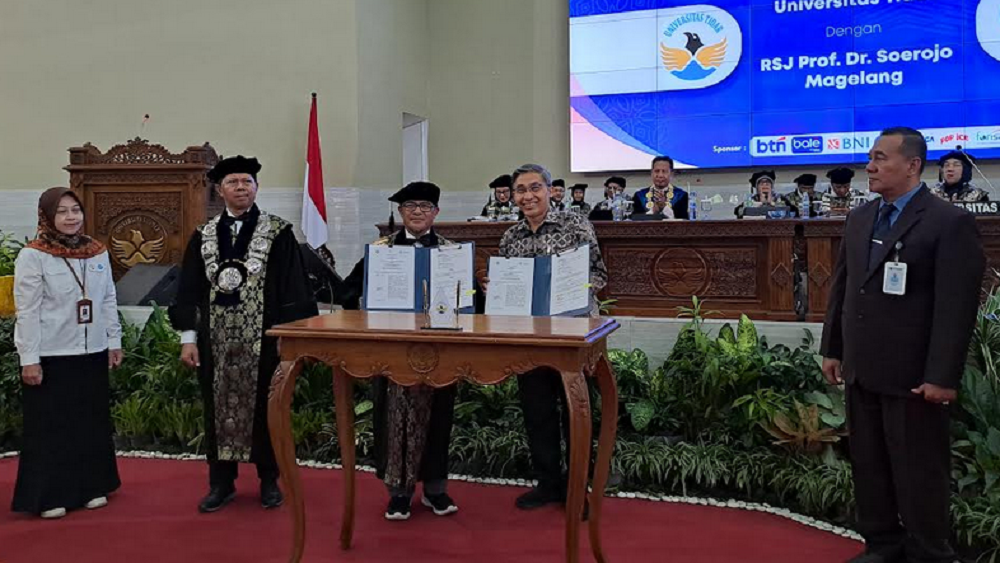 Penandatanganan kerja sama antara Untidar dengan Soerojo Hospital Magelang saat puncak Dies Natalis ke-46.