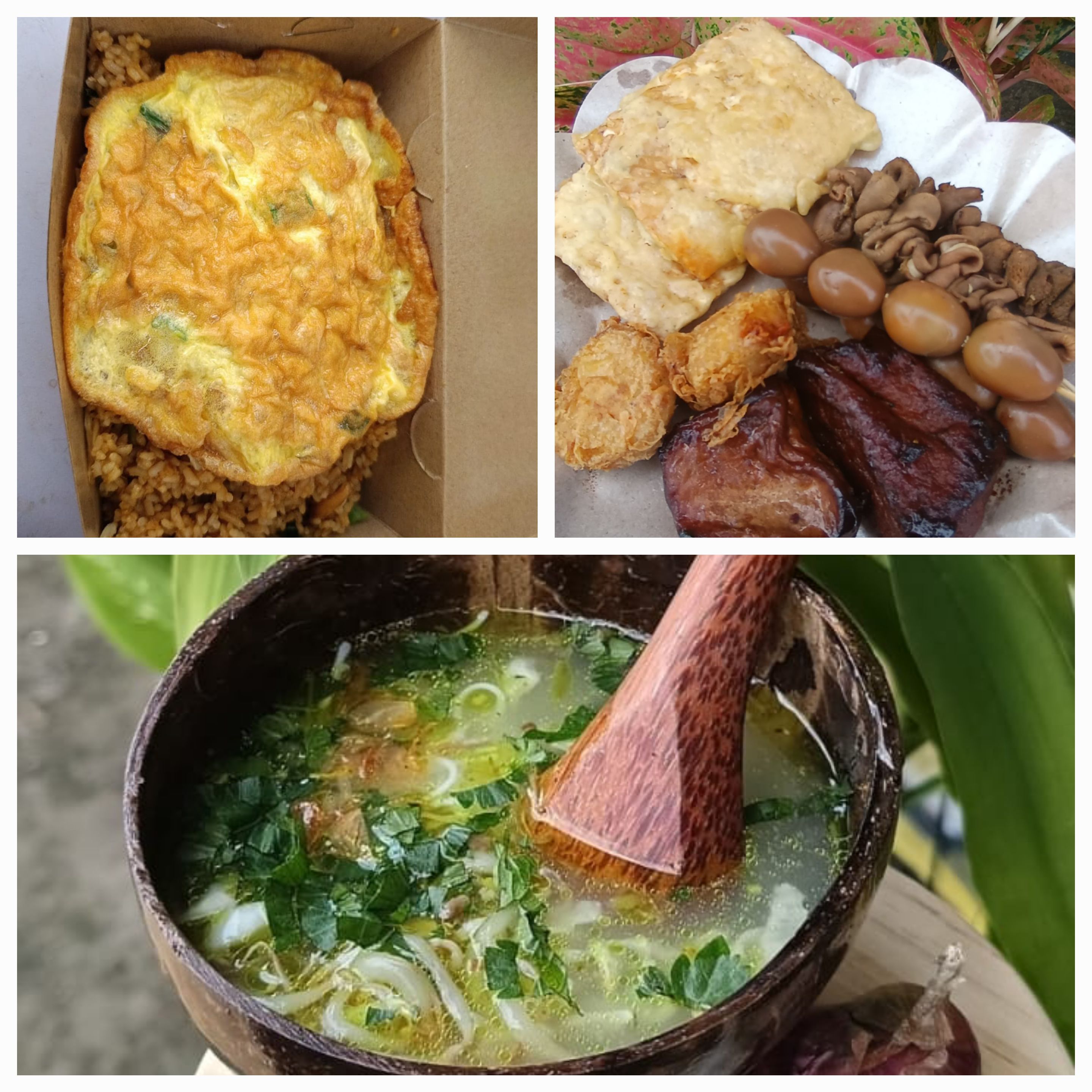 Selain soto dengan lauk komplit ada nasi goreng.