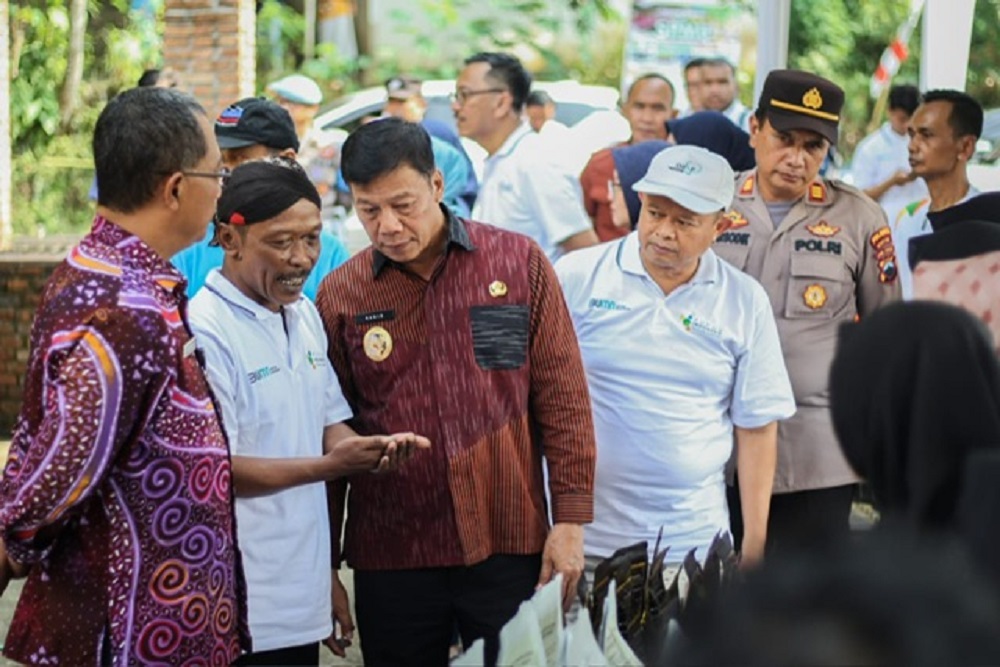 Wakil Bupati Magelang Sahid saat meninjau&nbsp; Balkondes Giripurno, Borobudur.