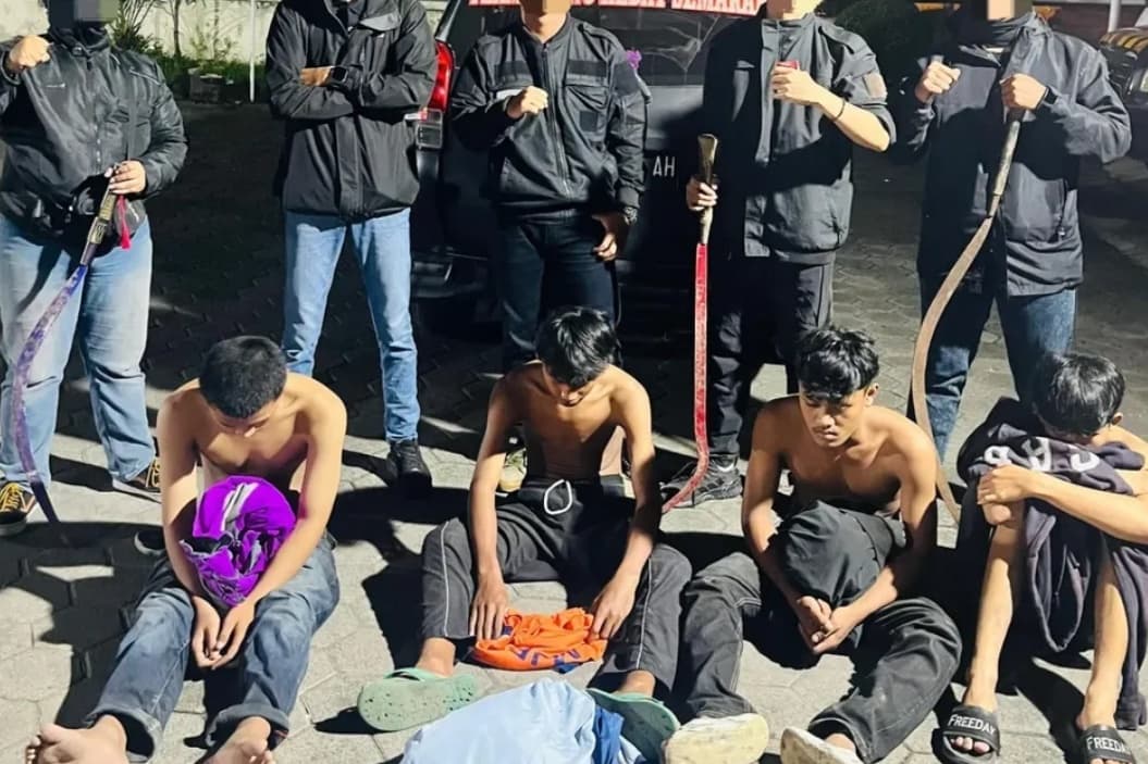 Delapan kreak berhasil diamankan aparat Polsek Tugu Jumat (23/5/2025).