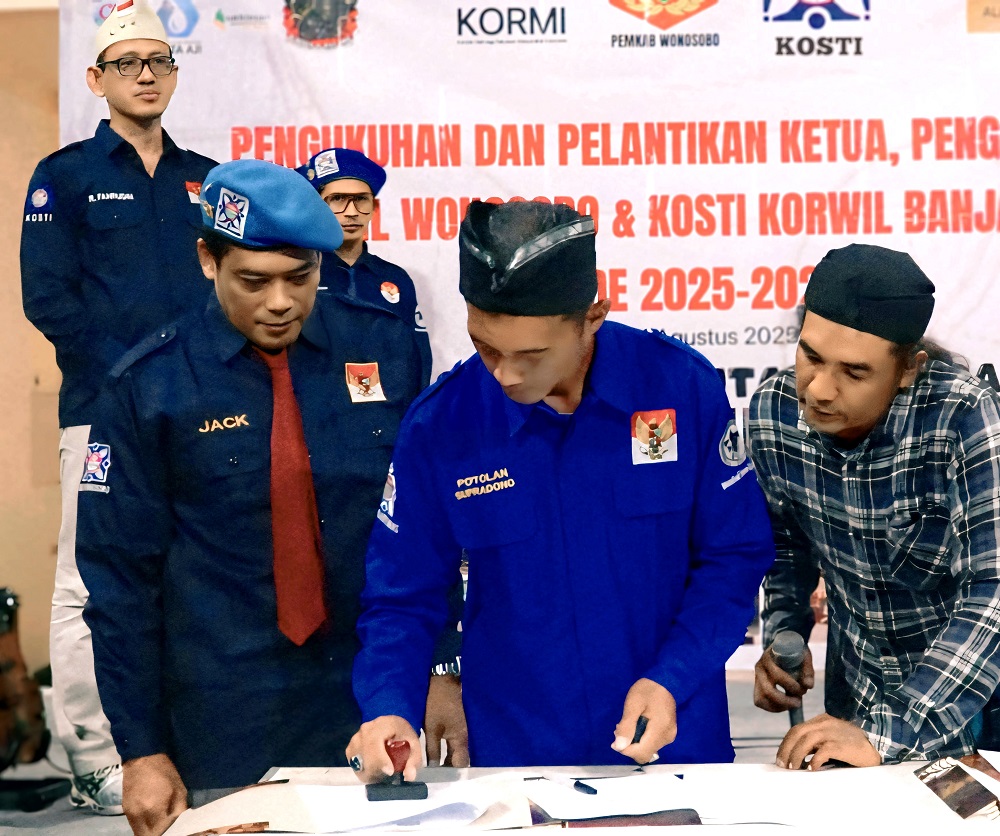 Pelantikan dan pengukuhan pengurus Kosti Wonosobo periode 2025-2029.