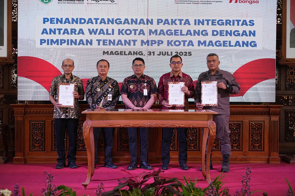 Wali Kota Magelang Damar Prasetyono mengajak mitra MPP Kota Magelang untuk perbaharui komitmen mereka.&nbsp;