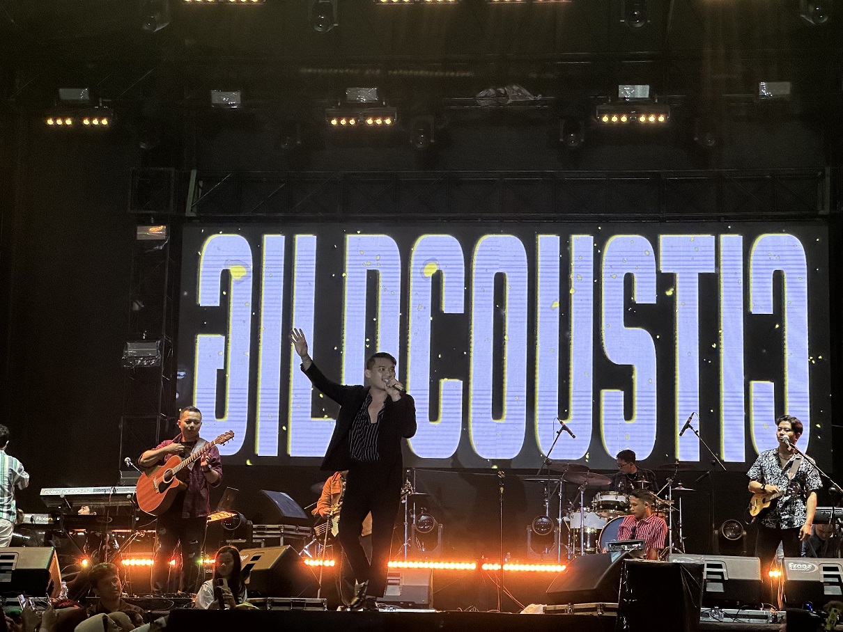 Gilgacoustic tampil di Symphony of The Highland yang digelar di Alun-alun Wonosobo, Sabtu (2/8/2025) malam.