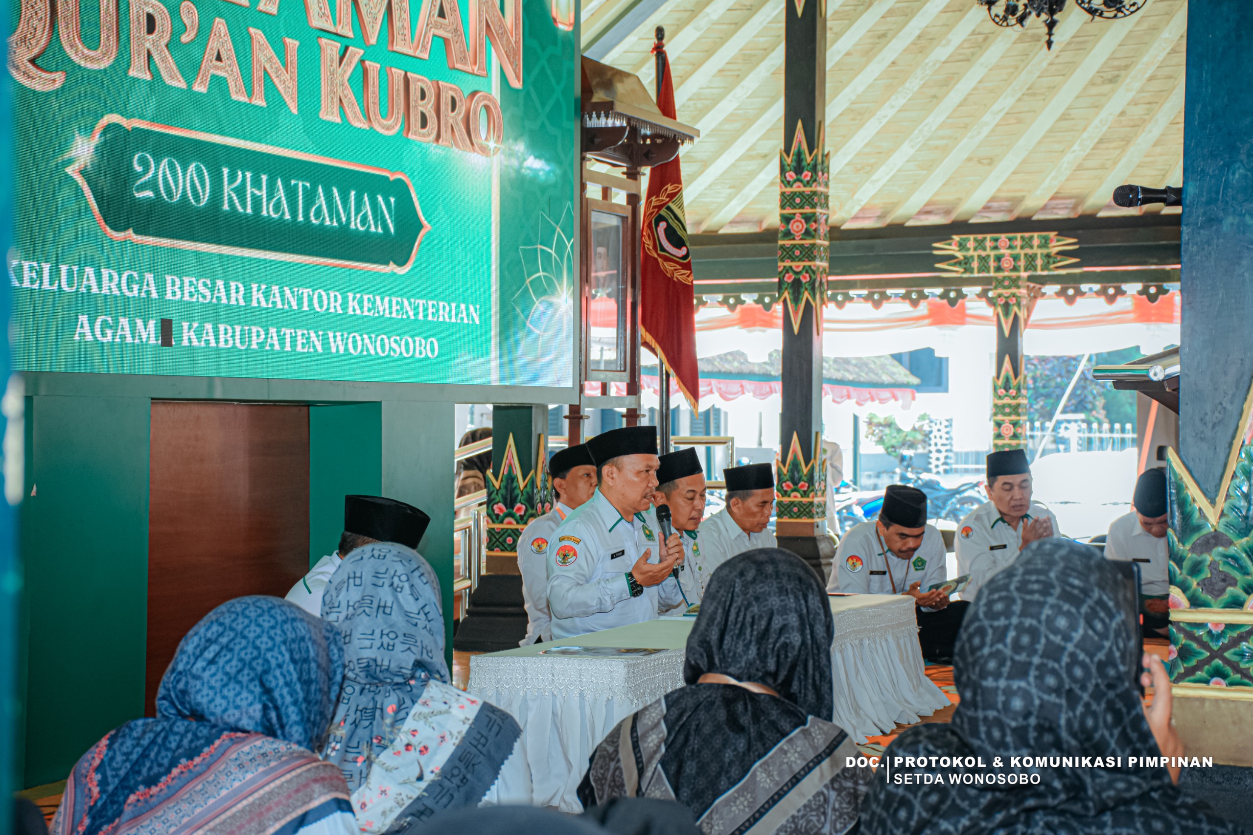 Khotmil Quran Kubro di Pendopo Kabupaten Wonosobo, Senin (5/8/2025).