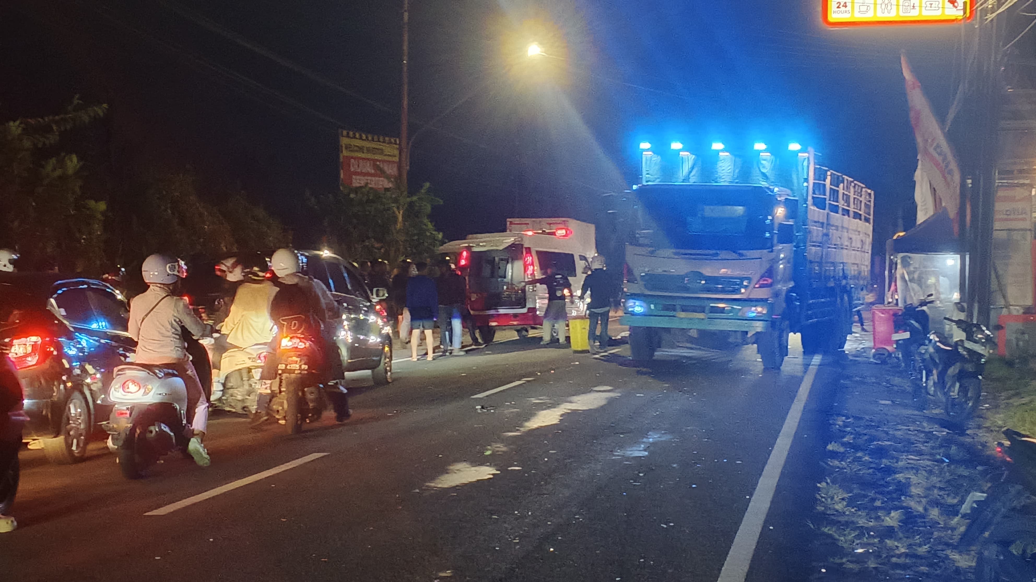 Kejadian laka maut di Manding, ruas Jalan Raya Bulu-Temanggung, Rabu malam (6/8/2025).