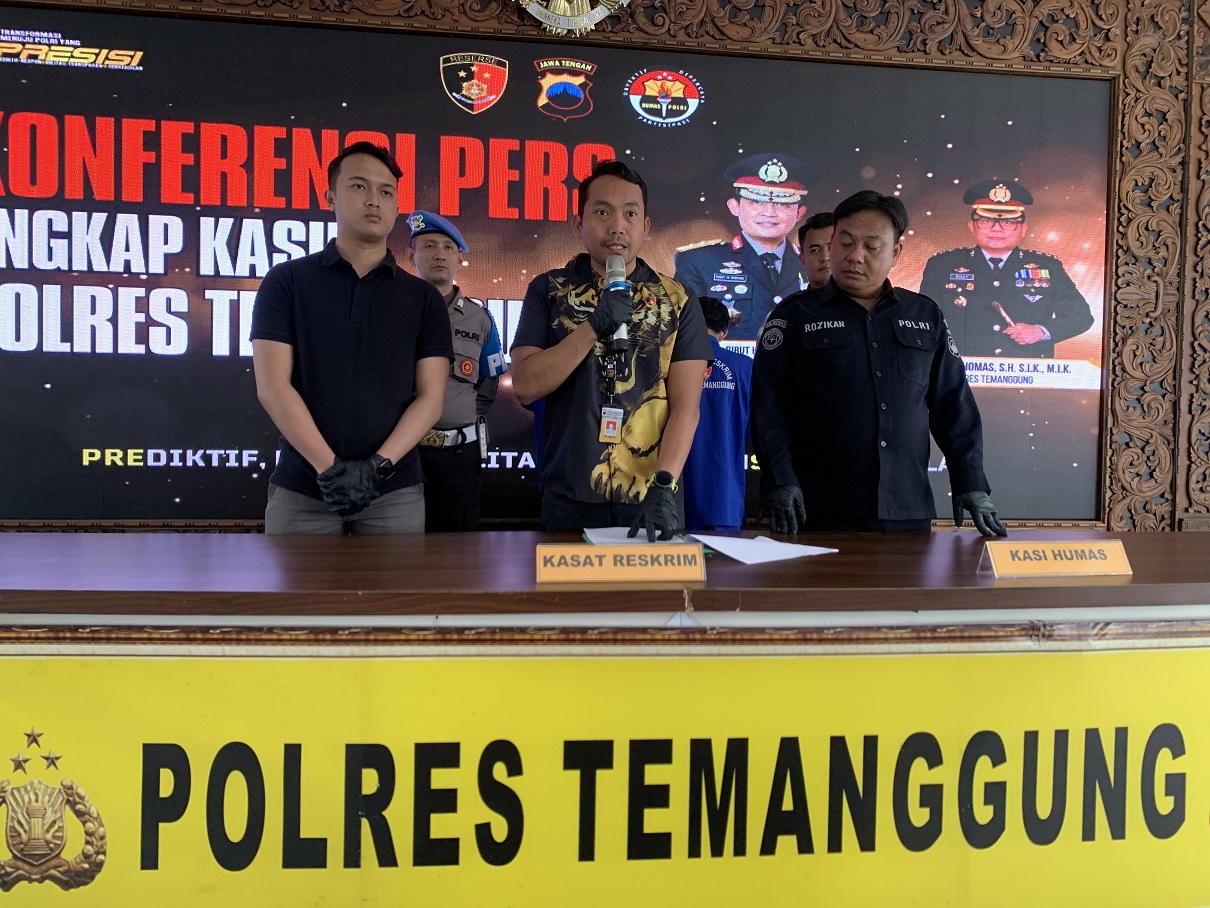 Ungkap kasus pencurian dengan pemberatan yang menimpa remaja asal Kedu, Temanggung.