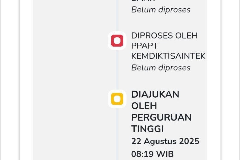 Progres pencairan KIP Kuliah