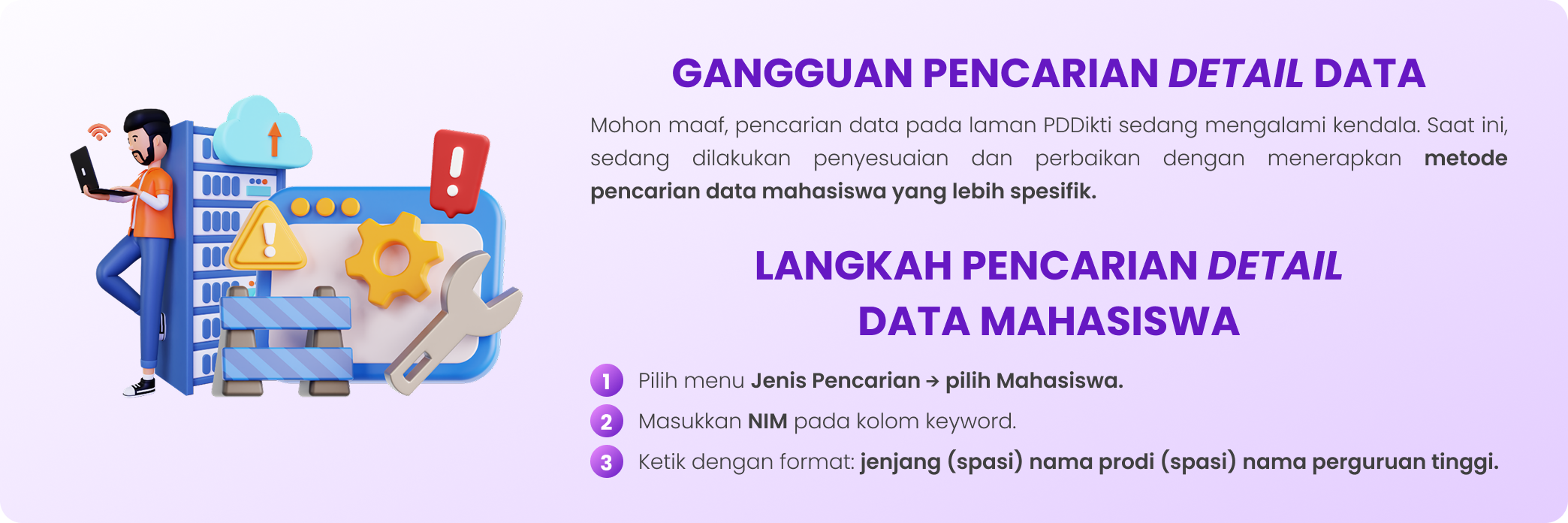 Pengumuman Pada Laman PDDikti