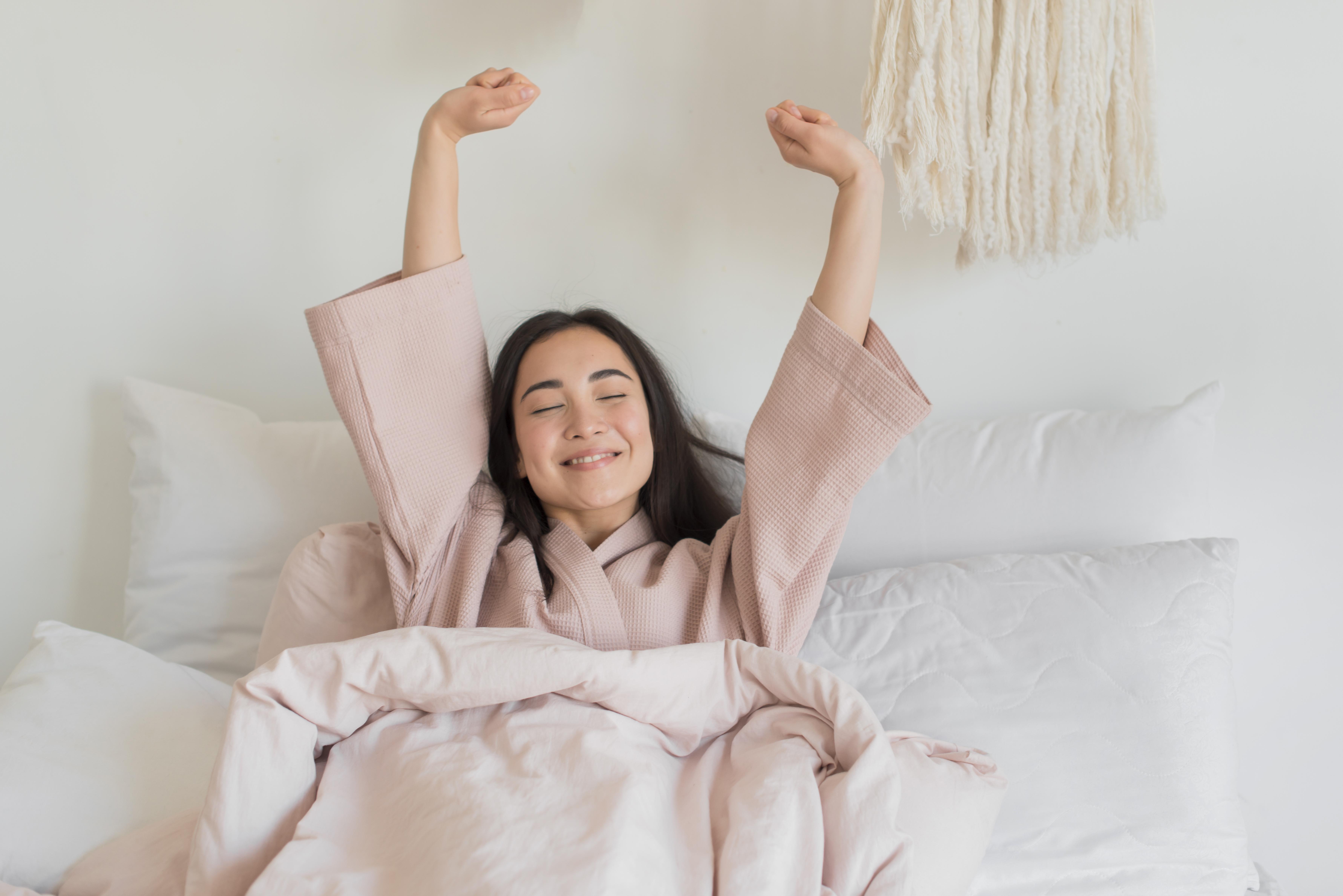 Sleeping Women Stretching